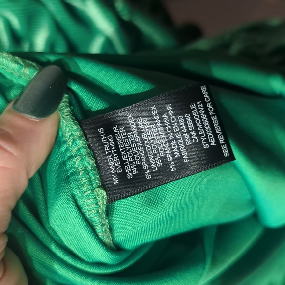 AFRM Colleen in Fern Green halter dress - Picture 10 of 11